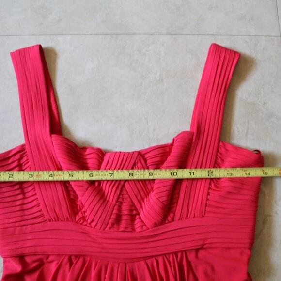 BCBG MaxAzria Draped Bubble Hem Mini Dress Style ACJ6H229 - Red, Size S - Picture 14 of 16